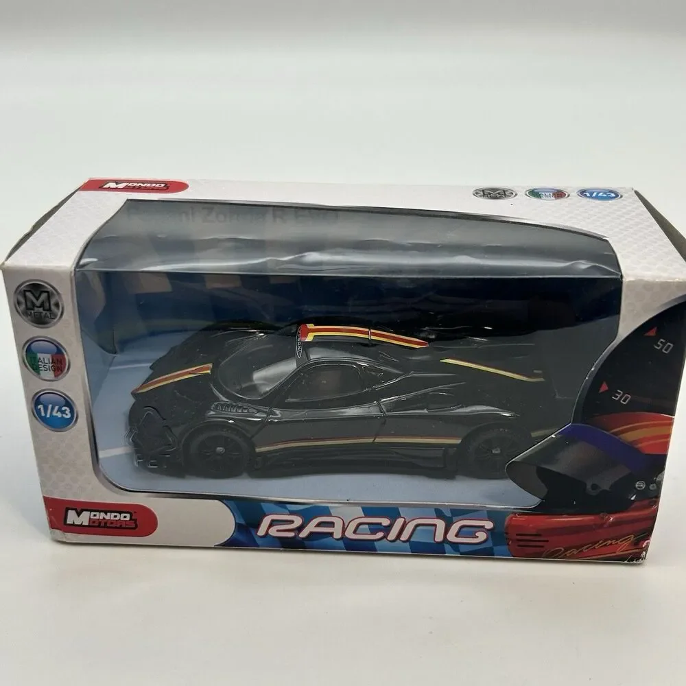 Pagani Zonda R Evo 1:43 Diecast Mondo Motors Black Italian Supercar Model